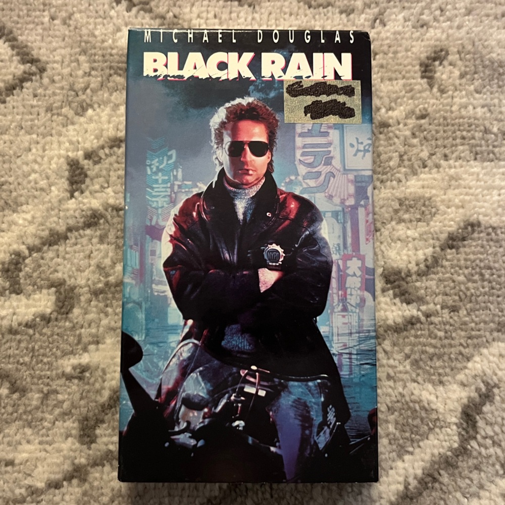 Black rain VHS Tape Movie Slip Sleeve